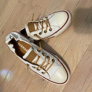 Converse White Canvas All Star Women's Slip On Sz 8